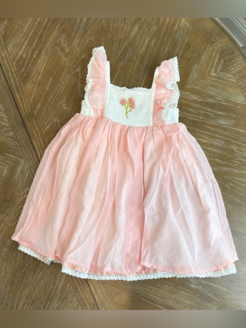 Janny BB design smocked embroidered toddler dress